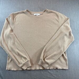BB Dakota Tan Knit Sweater Women's Size XL Crew Neck